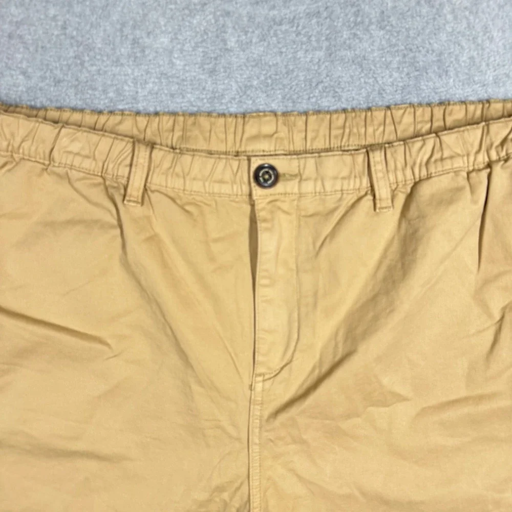 Chubbies Originals 7 Inch Shorts Mens XXXL Khaki Tan Elastic Waist Cotton Blend